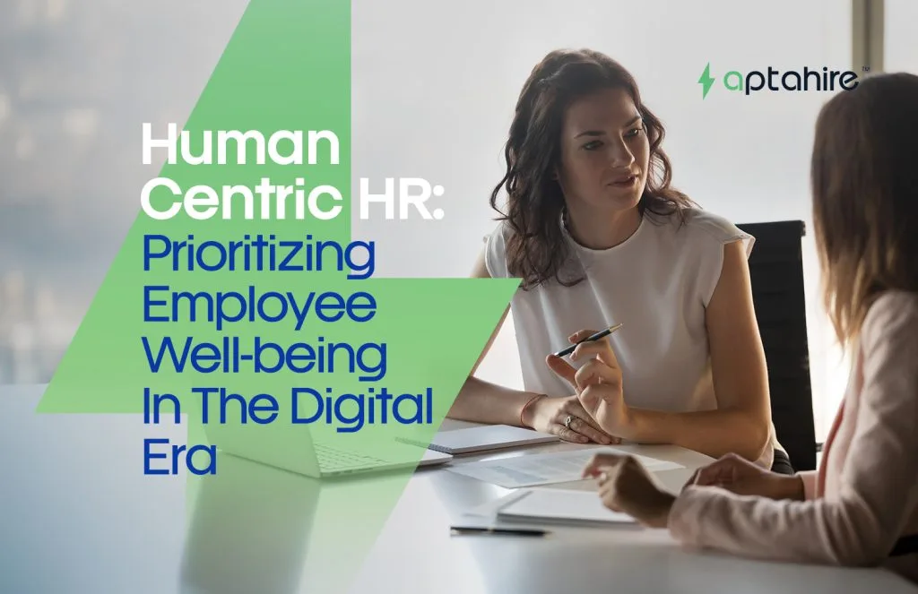 Employee interacting with AI-powered HR software for personalized workplace experience