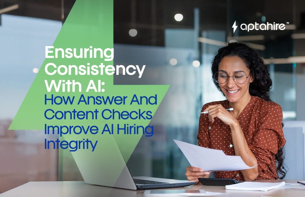 AI analyzing virtual interview for answer consistency and candidate behavior