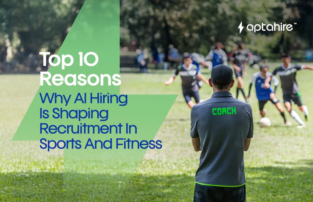 Illustration of AI technology optimizing recruitment in the sports and fitness industry