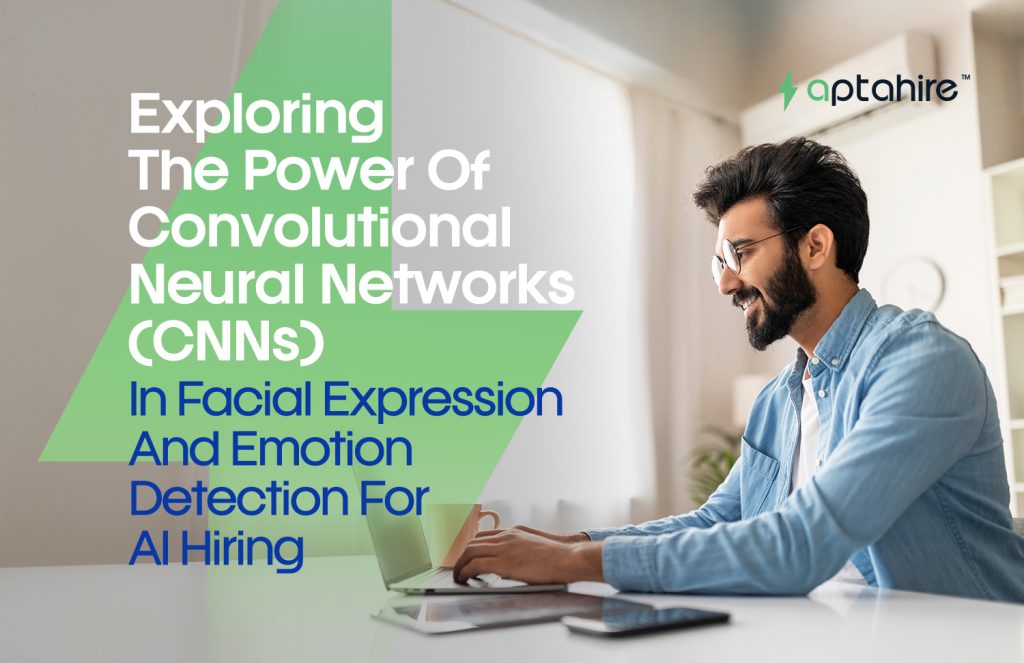 AI detecting facial expressions using CNNs during a virtual interview