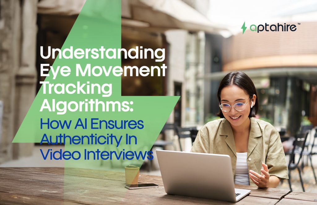 AI software tracking candidate eye movement during a virtual job interview