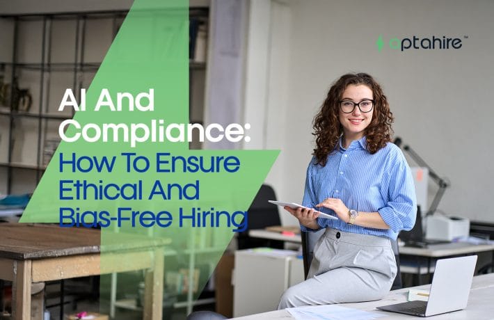 Illustration of a balanced scale representing AI-driven hiring and fairness