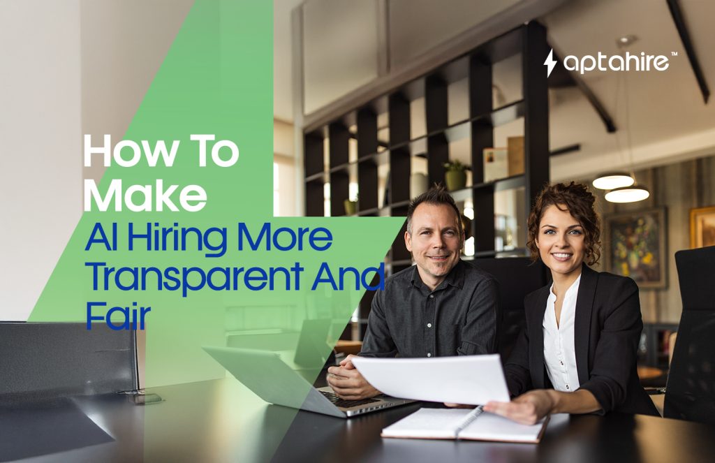 A recruiter and AI dashboard showing candidate fairness metrics and transparency tools