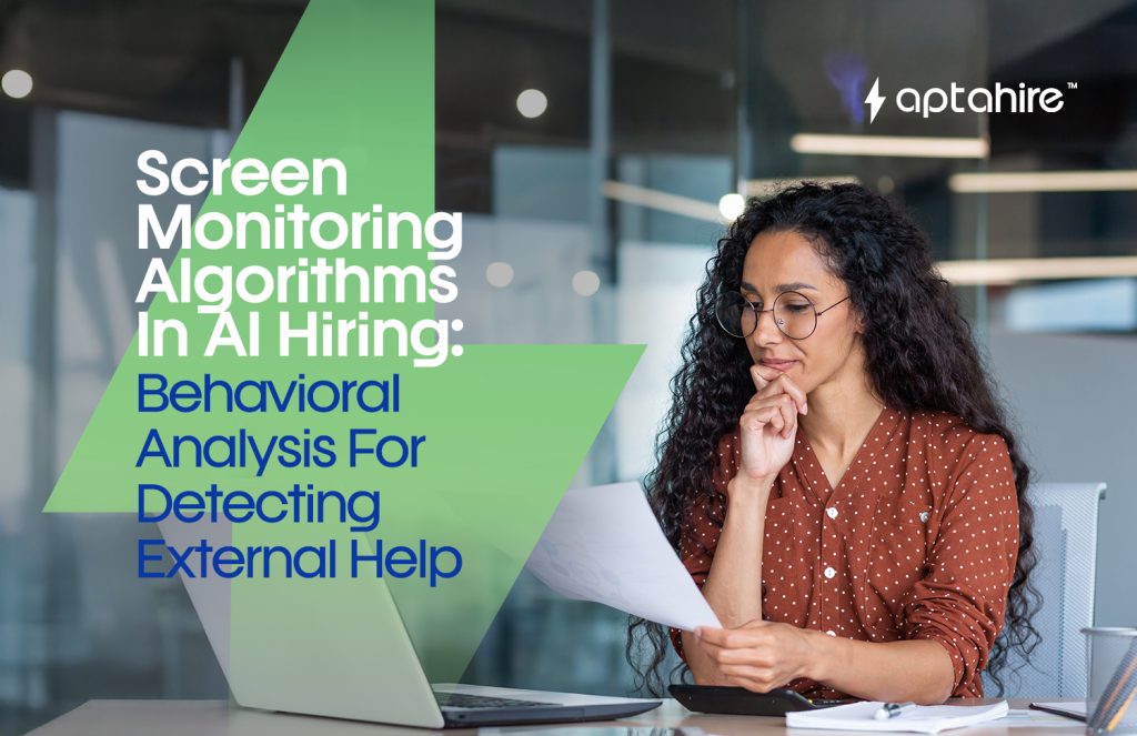 AI software tracking screen activity during a remote hiring assessment