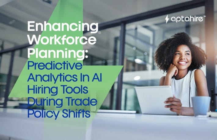 AI-powered predictive analytics dashboard helping HR plan hiring strategy during global trade shifts