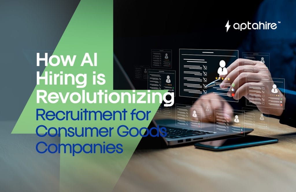 AI recruitment dashboard showing candidate profiles, skill matches, and automated interview scheduling for consumer goods hiring.